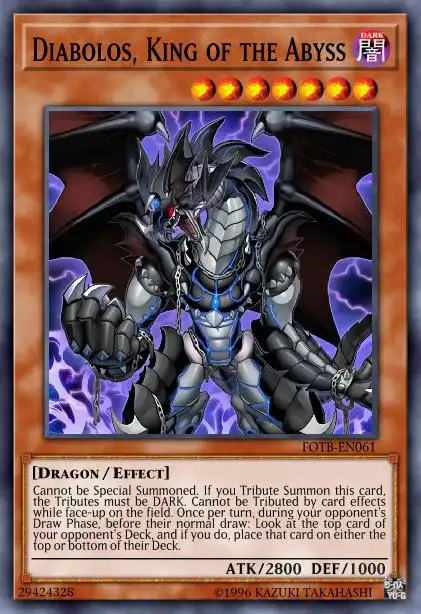 Edison Rulings for Diabolos, King of the Abyss